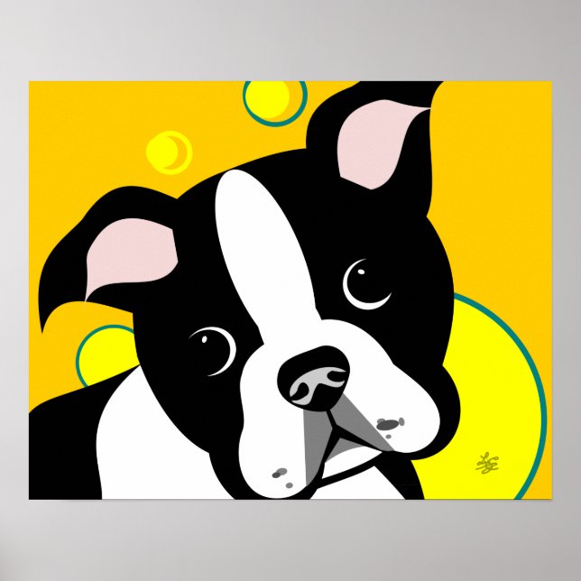 Póster Perro de Boston Terrier (Frente)