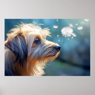Póster Perro de cachorro Mascota animal tranquilo