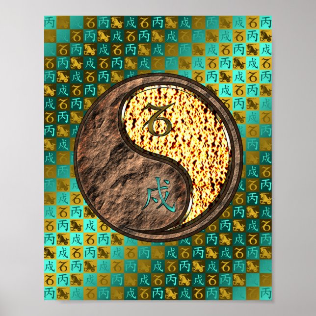 Póster Perro de Capricornio y Fuego (Frente)