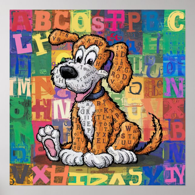 Póster Perro de caricatura (Frente)