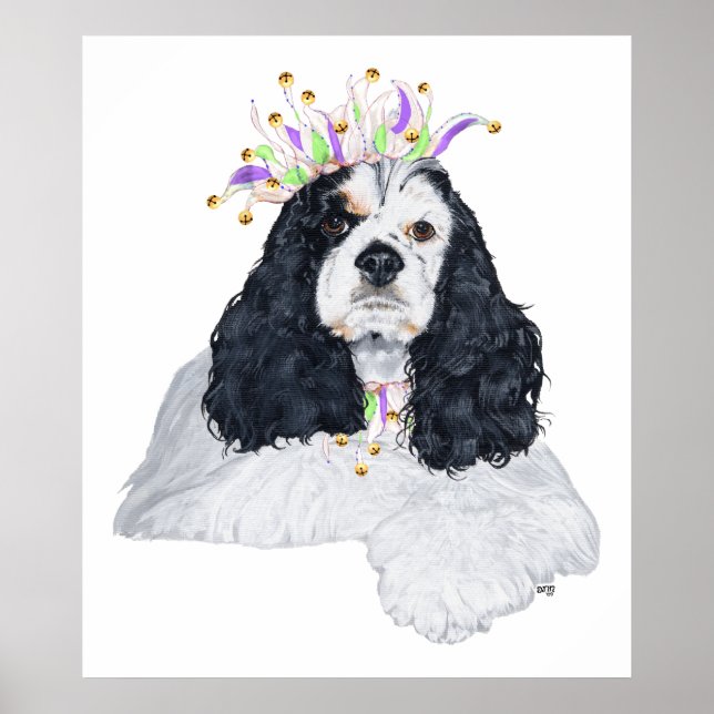 Póster Perro de caza americano Cocker Party Animal (Frente)