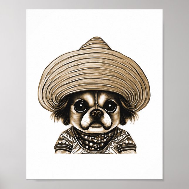 Póster perro de color marrón (Frente)