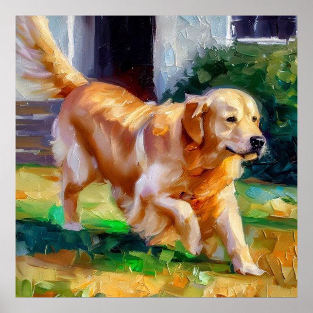 Póster Perro de Golden Retriever (Frente)