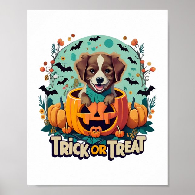 Póster Perro de Halloween 1 (Frente)