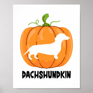 Póster Perro de Halloween Dachshund