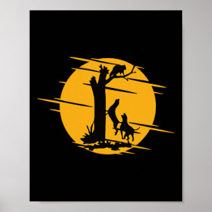 Póster Perro de Hound Treg Un Amortiguamiento De Raccones