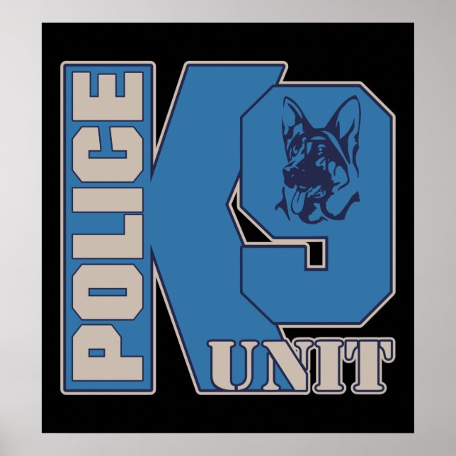 Póster Perro de la unidad K9 de la policía (Frente)