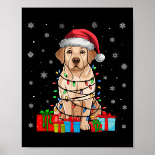 Póster Perro de Labrador Noche Feo Luce Santa Labrador Pe
