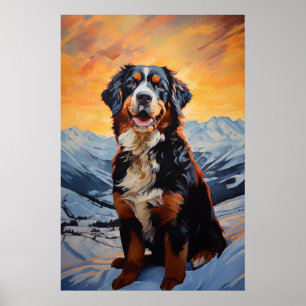 Póster Perro de montaña de Bernese