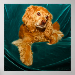 Póster Perro de perrito de cocker spaniel