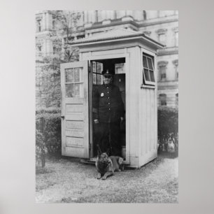 Póster Perro de policía belga en la Casa Blanca en 1929