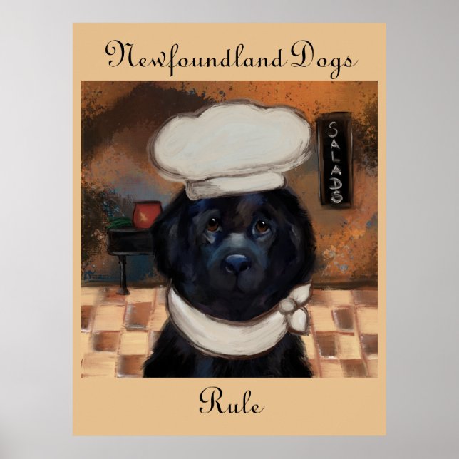 Póster Perro de Terranova (Frente)