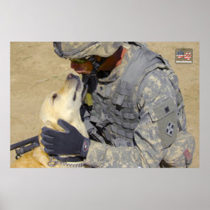 PÓSTER PERRO DE TRABAJO MILITAR DE EE. UU.