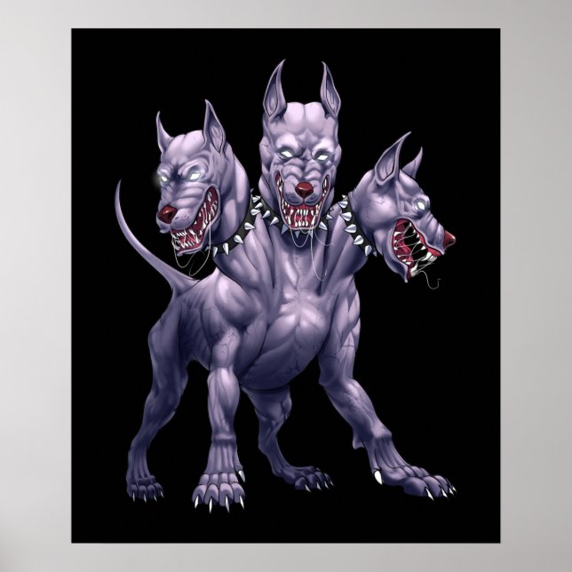 Póster Perro de tres cabezas Cerberus (Frente)