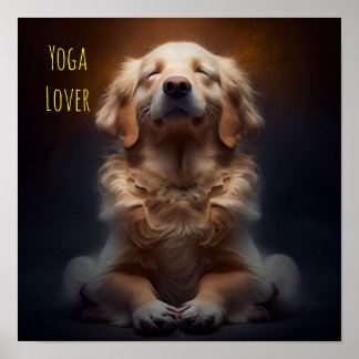 Póster Perro de Yoga Cute - AI