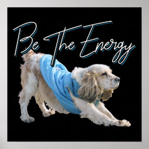 Póster Perro descendente del yoga - Sea la cita energétic