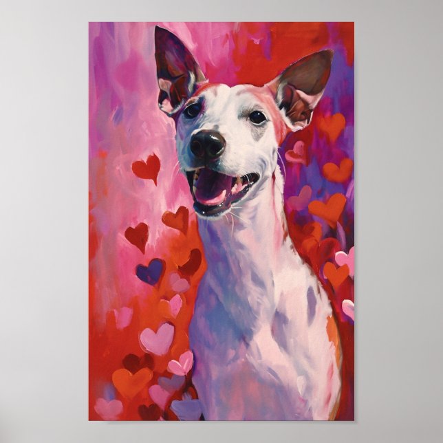 Póster Perro Día de San Valentín lindo (Frente)