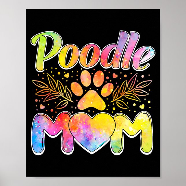 Póster Perro divertido de la dueña del poodle Poodle Love (Frente)