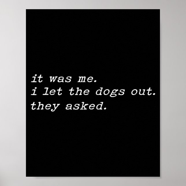 Póster Perro Divertido Dice Meme Humor Frase Chiste Sarcá (Frente)