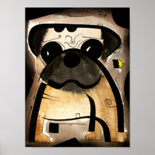 Póster Perro dk_2005aug8n del barro amasado