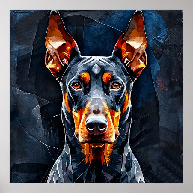 Póster Perro Doberman (Frente)