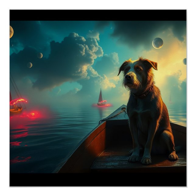 Póster Perro en barco (Anverso)