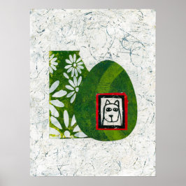 Póster Perro en el jardín Poster Wall Art