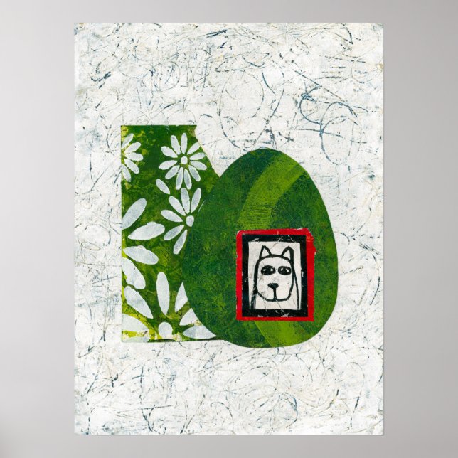 Póster Perro en el jardín Poster Wall Art (Frente)