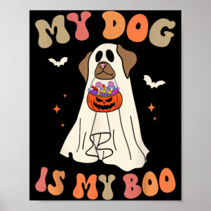 Póster Perro Es Boo Fantasma Espeluznante Halloween Amant