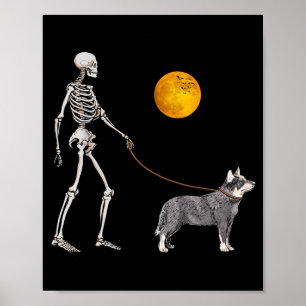 Póster Perro Esqueleto Ganado Australiano Caminando Hallo