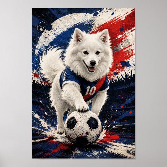Póster Perro Esquimal Americano Cambia Juego (Frente)