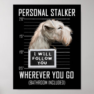 Póster Perro estalker personal Lakeland Terrier al que se