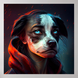 Póster Perro fanático affiche