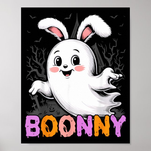 Póster Perro fantasma Cocker Spaniel Halloween Hombres Mu (Frente)