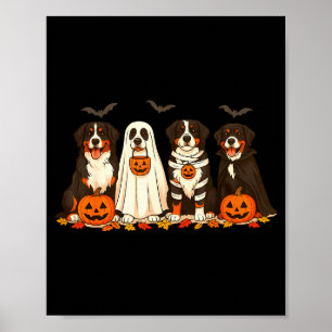 Póster Perro fantasma de Halloween Bernese Mountain Soky