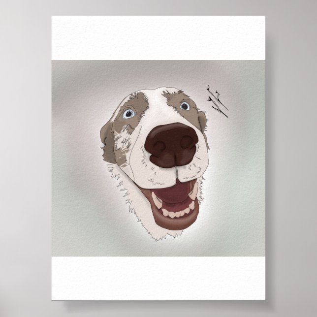 Póster Perro feliz (Frente)