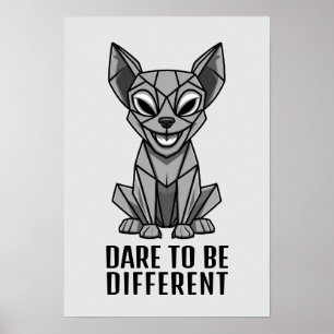 Póster Perro geométrico