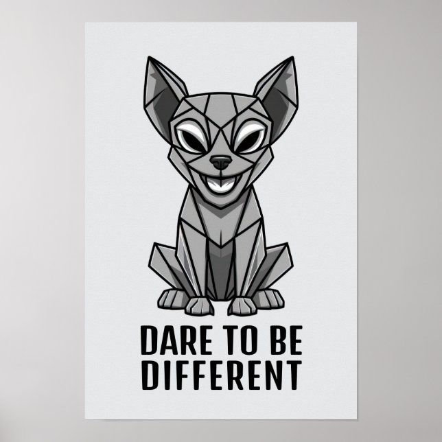 Póster Perro geométrico (Frente)