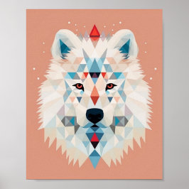 Póster Perro geométrico Cute Boho