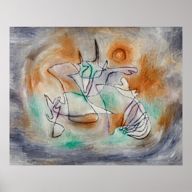 Póster Perro Howling (1928) de Paul Klee (Frente)