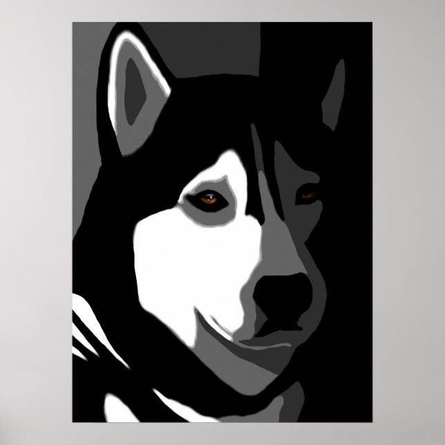 Póster Perro Husky Siberiano 162 (Frente)