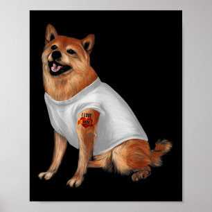Póster Perro japonés shiba inu tattoo amante Mascotas due