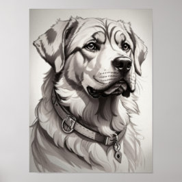 Póster Perro Labrador