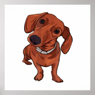 Póster Perro Lindo Divertido, Amante de los Perros, Dueño