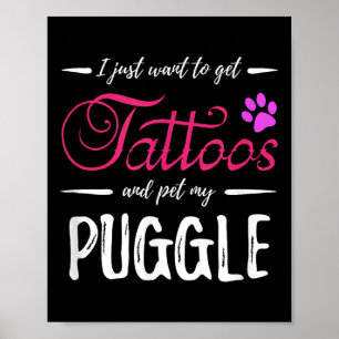 Póster Perro malabarista amante Tattoo Shirt Divertido pe