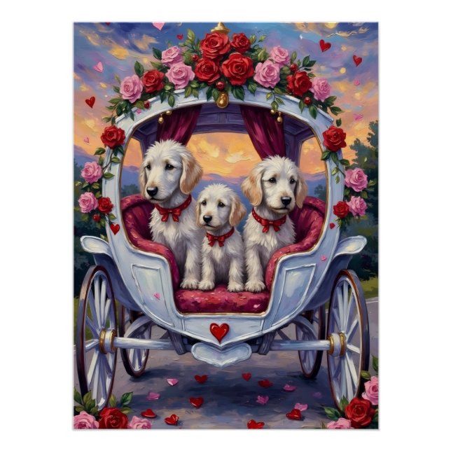 Póster Perro Maltés Día de San Valentín  (Anverso)
