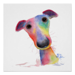 Póster Perro Nosey "Hank" por Shirley MacArthur