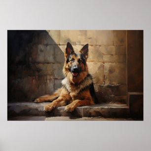 Póster Perro pastor alemán