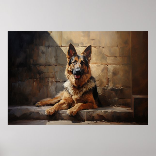 Póster Perro pastor alemán (Frente)