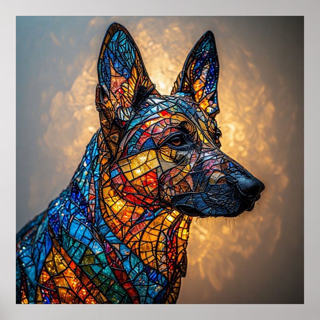 Póster Perro pastor alemán (Frente)